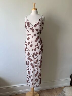 See You Monday Cow Print Mesh Midi Dress XL NWT
